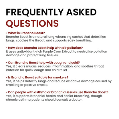 FAQ section about Broncho Boost on a white background