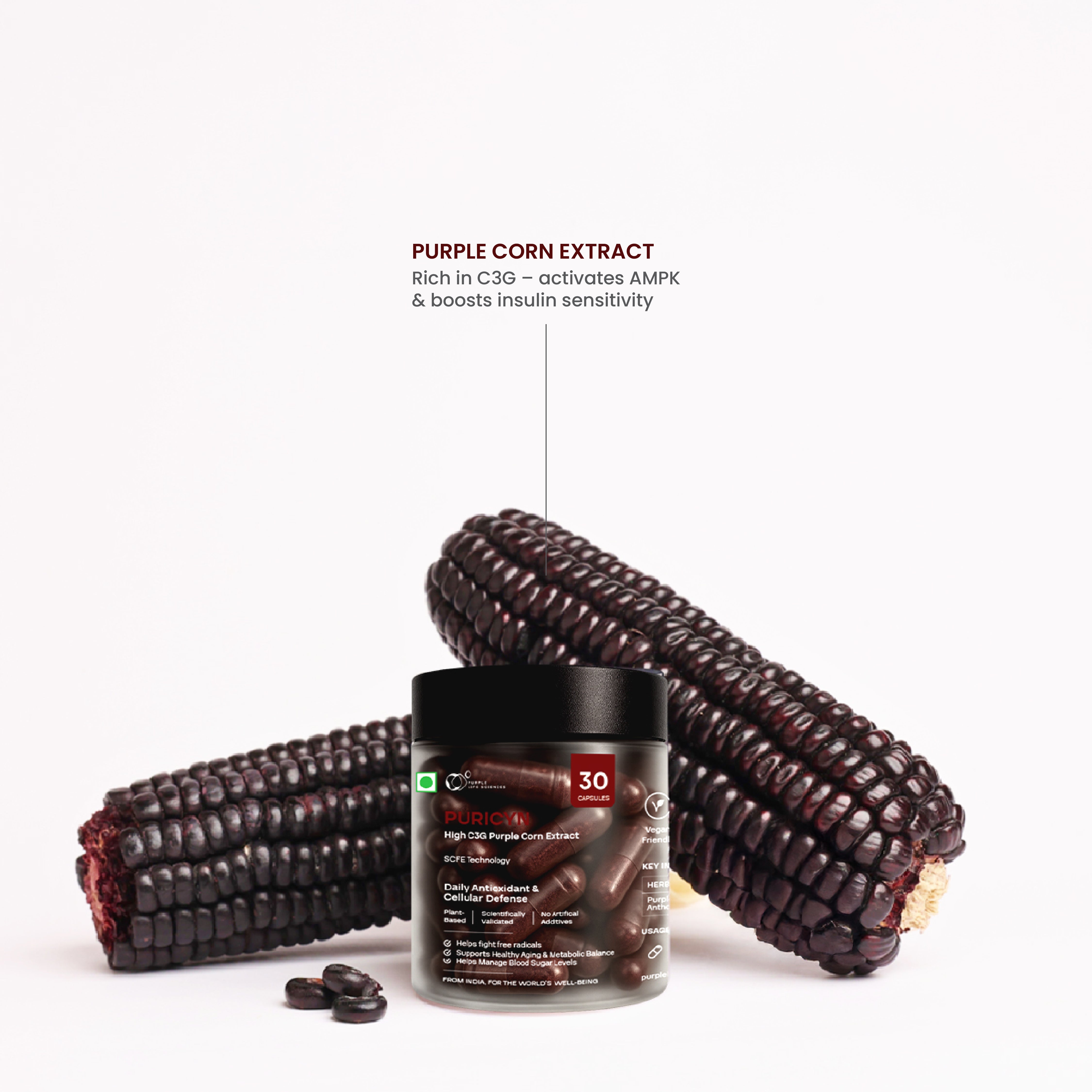 Puricyn -  Antioxidant powered by Purple Corn Anthocyanins